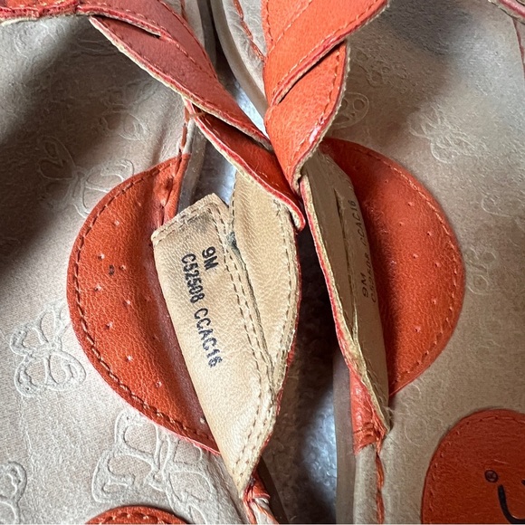BOC Born Orange Braided Thong Sandals Flip Flops Women’s Size 9 - Picture 5 of 14